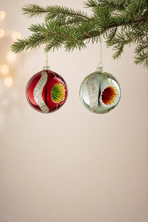 Julkula Reflekterande röd eller mint 8 cm i dia