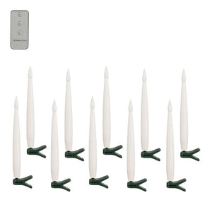 Hvide LED-lys med klips 10-pak