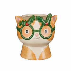 Rolig blomkruka katt