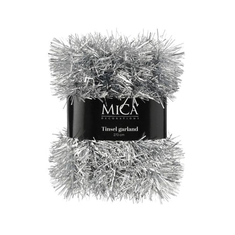 Sølvfarvet guirlande