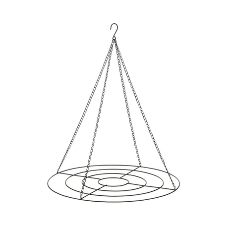 Ophæng til adventskrans i sort metal 59 cm i dia
