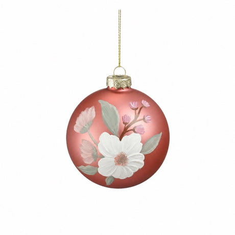 Julkulor med målade blommor