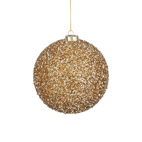 Stor julkula i guldglitter, 15 cm i dia