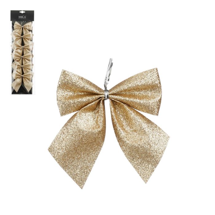 Champagnefarvede sløjfer 6-pak