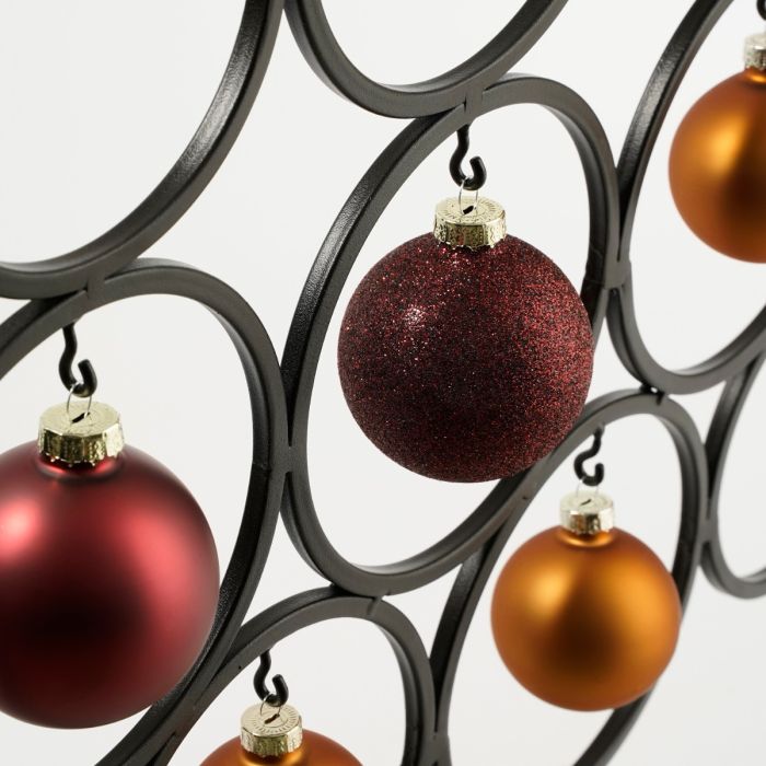 Dekorationsjuletræ sort metal 117 cm højt