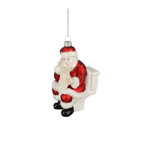 Julekugle Julemand på wc