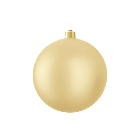 Stor julgranskula i matt guld av återvunnen plast, 20 cm i dia
