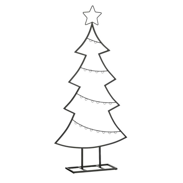 Juletræ i sort metal 105 cm højt
