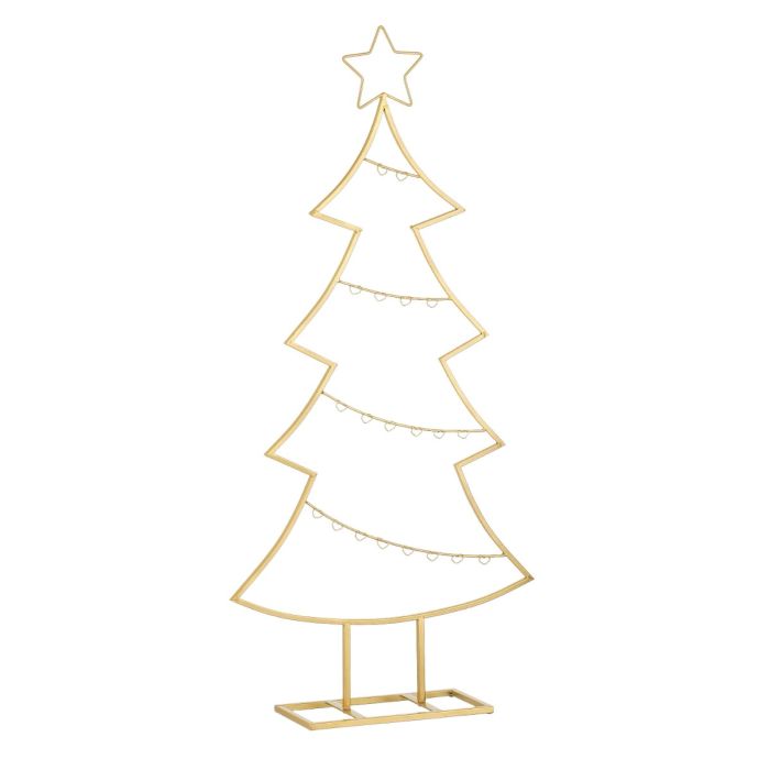 Juletræ i guldfarvet metal 105 cm højt
