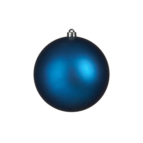Stor matt blå julkula, 20 cm i diameter, av återvunnen plast