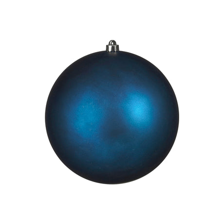 Stor julkula, matt blå, 25 cm i diameter, i återvunnen plast