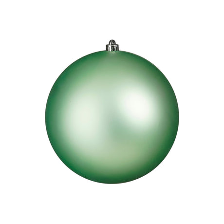 Stor matt mintgrön julgranskula i återvunnen plast, 25 cm i diameter
