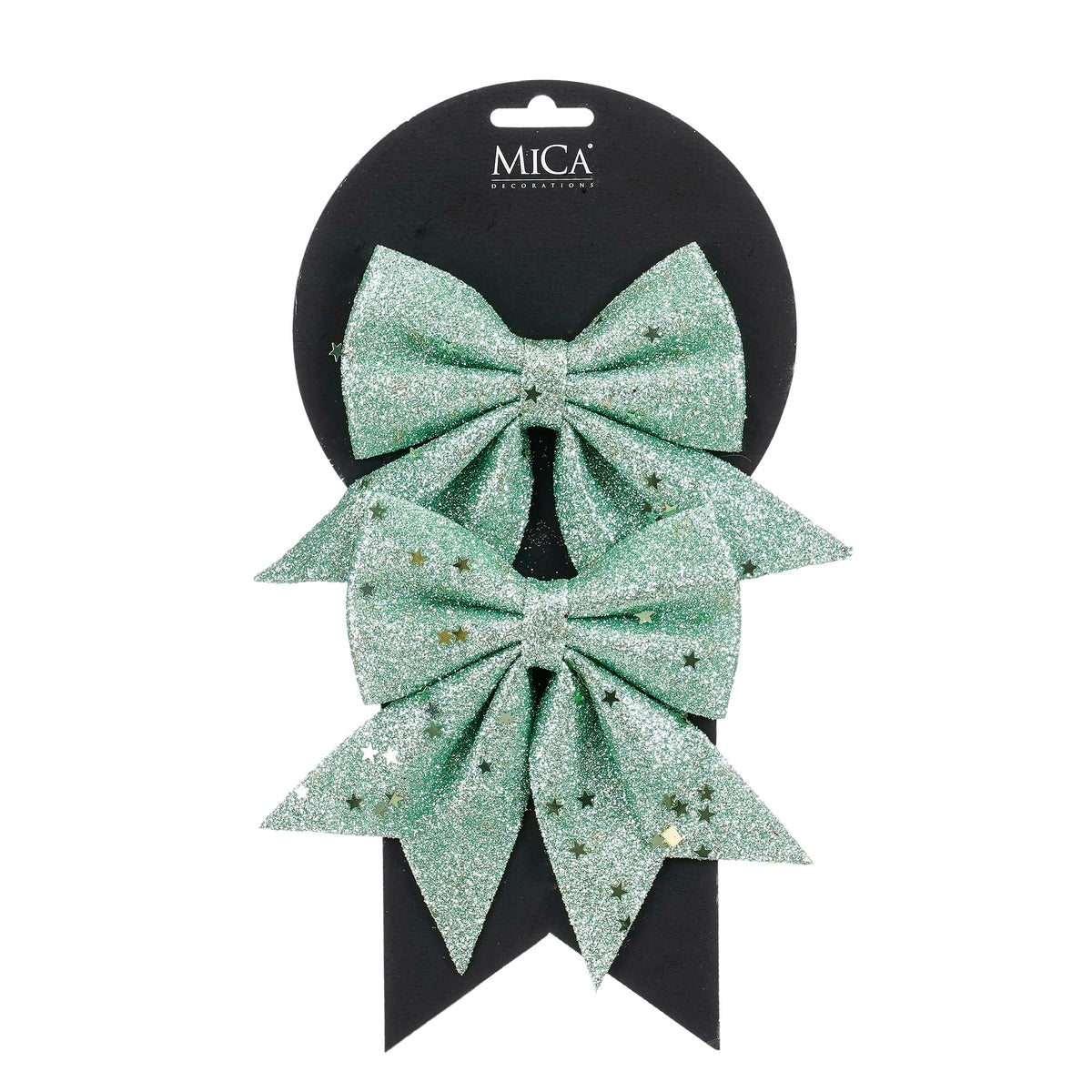 Mintgröna rosetter 12 cm breda, 2-pack