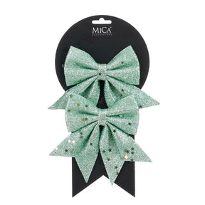 Mintgröna rosetter 12 cm breda, 2-pack