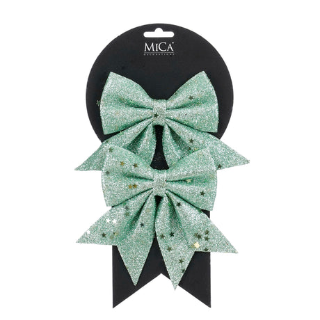 Mintgröna rosetter 12 cm breda, 2-pack