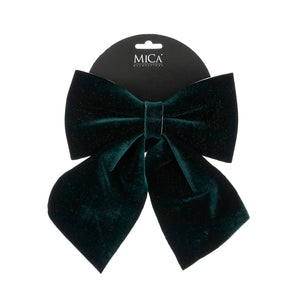 Sløjfe i mørkegrøn 20 cm bred til dekoration fra Mica Decorations