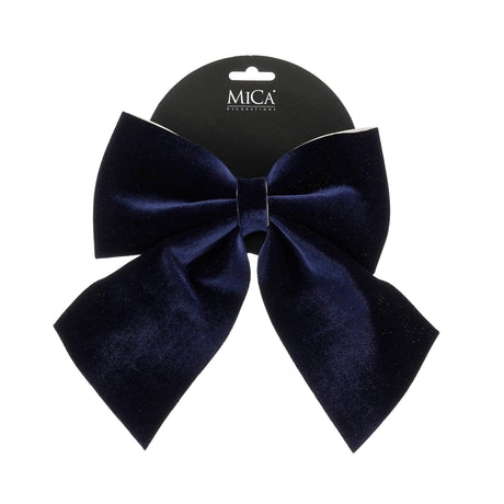 Sløjfe i mørkeblå 20 cm bred til dekoration fra Mica Decorations