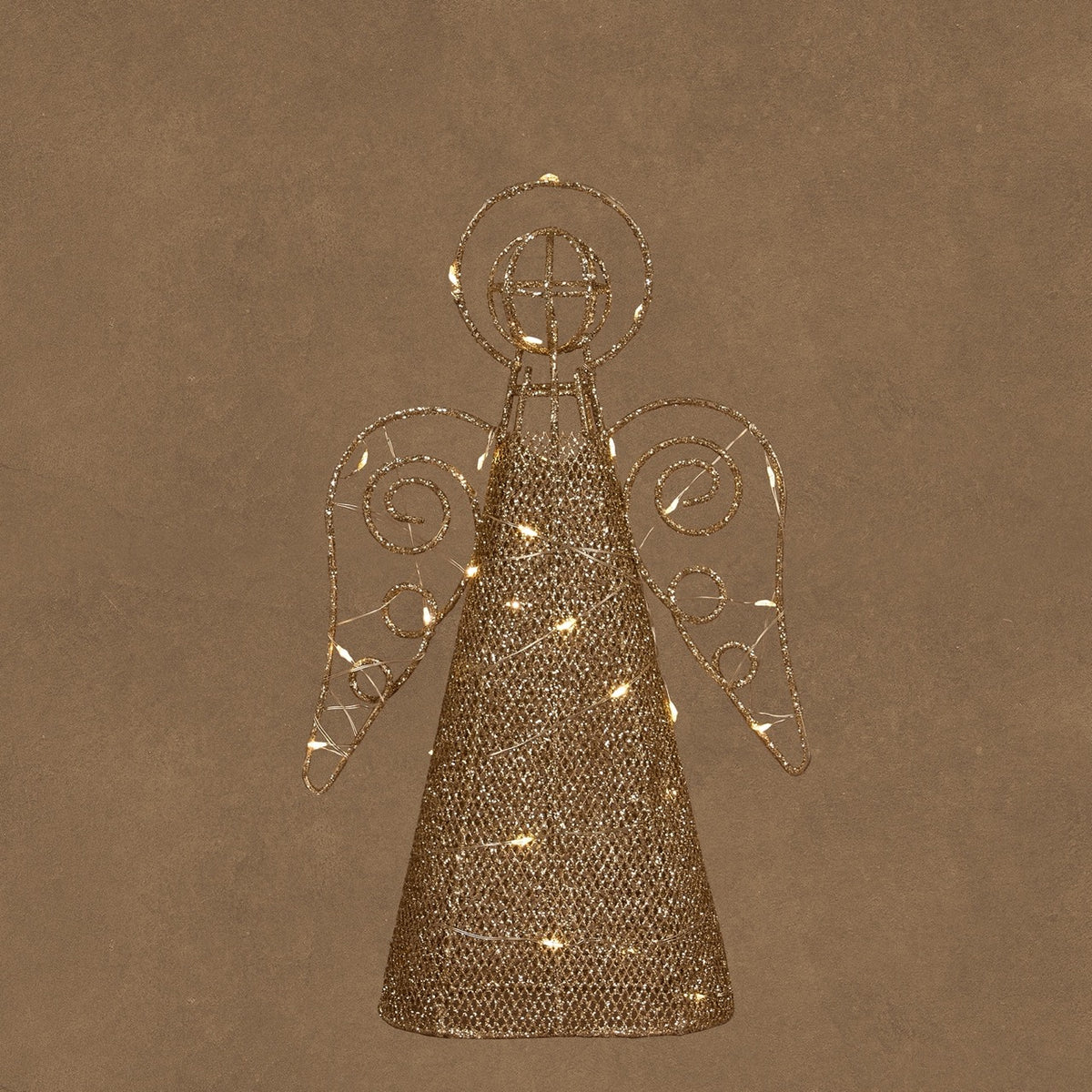 Ängel med ljus till julgransspetsen, 31 cm hög, från Luca Lighting