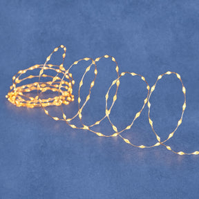 Wire lyskæde 2 meter med 20 LED lys i varm hvid fra Luca Lighting