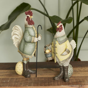 Hane med stok 39 cm høj