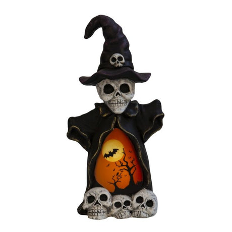 Skelet med hat og led-lys