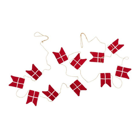 Flagranke med 11 spidsflag i stof