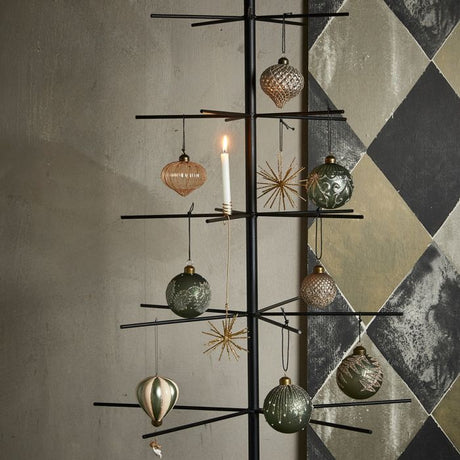 Julkula med rutmönster grön/vit