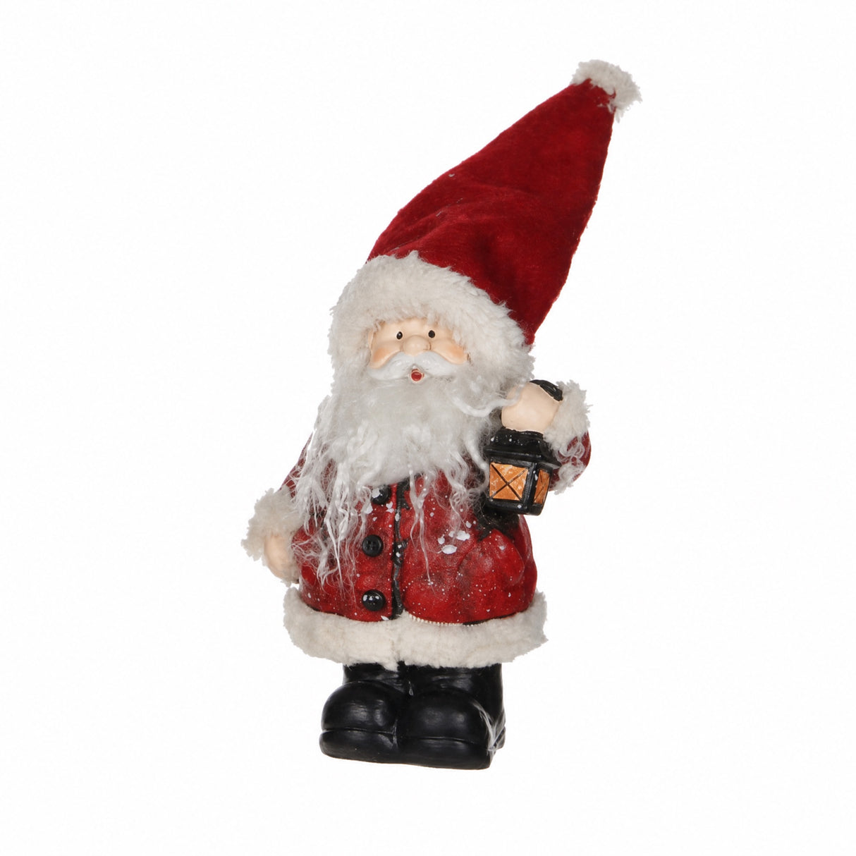 Jultomte med julgran eller lykta