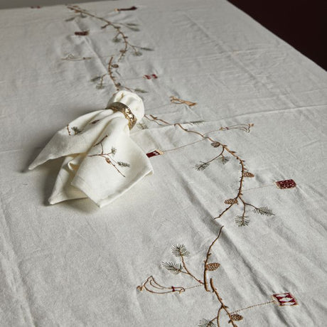 Stofservietter jul 4-pak hvide