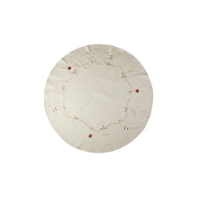 Juletræstæppe med broderi 120 cm i dia