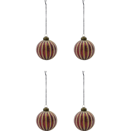 4 julekugler med snor til ophængning fra House Doctor