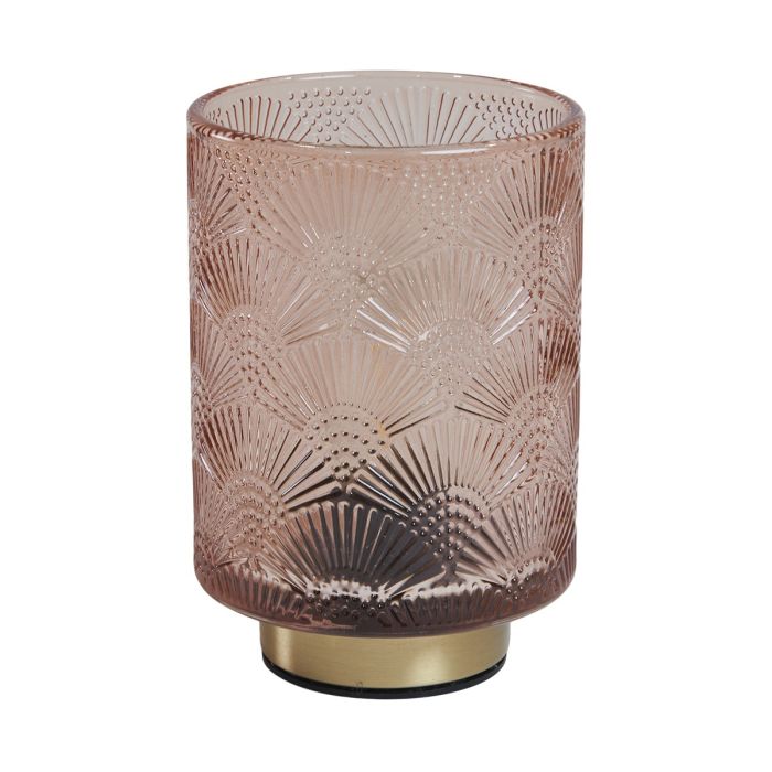 Speedtsberg Lampe med LED rosa med mønster