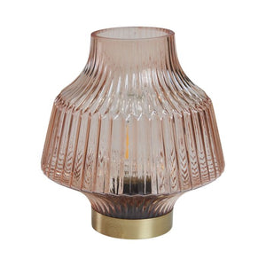 Speedtsberg Lampe med LED rosa med riller