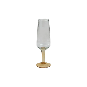 Champagneglas fra Speedtsberg med gul fod