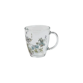 Speedtsberg glaskrus med hank og blomstermønster