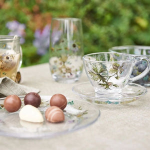 Speedtsberg serie af glasprodukter med blomster