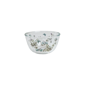 Speedtsberg glasskål med sommerligt blomstermotiv