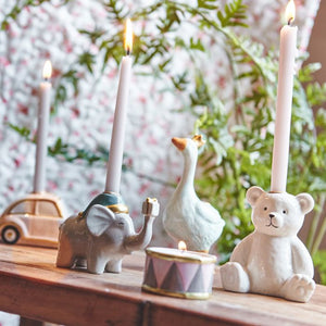 Lysestage til kertelys bamse