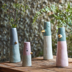 Vase and 16 cm blå eller aquafarvet