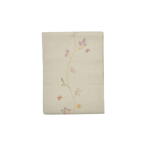 Speedtsberg dug hørfarvet med blomstermønster