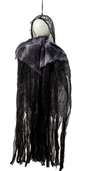Hængende skelet 90 cm til Halloween dekoration set bagfra