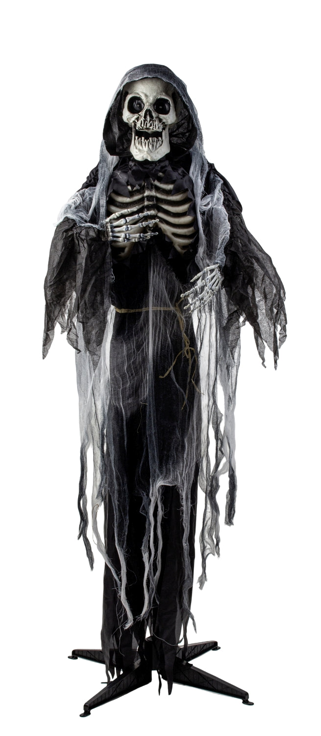 Rædselsskelet stående på stativ til Halloween dekoration