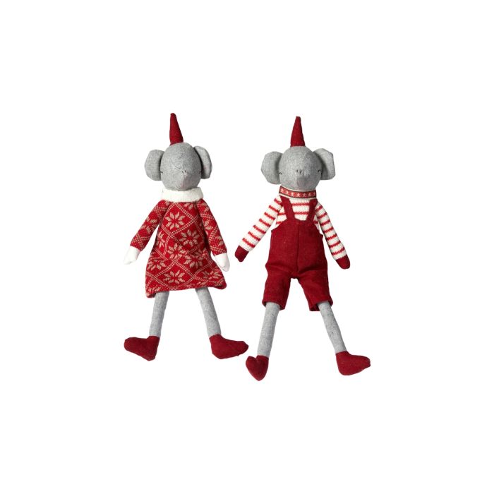 Elefant med nissehue 35 cm høj