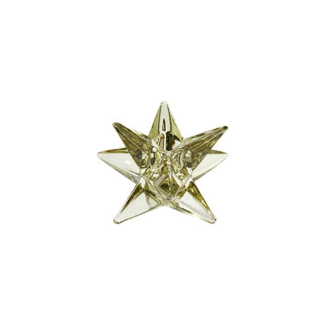 Glaslysestage stjerne grøn