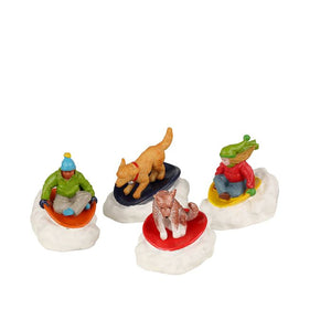 Dog Snow Sauser Fun Set Of 4
