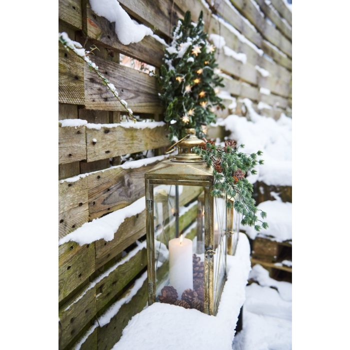 Lanternesæt med kryds guldfarvet