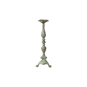 Lysestage 49 cm høj antikgrøn