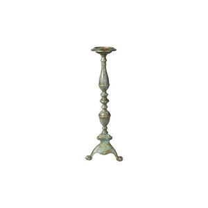 Lysestage 49 cm høj antikgrøn