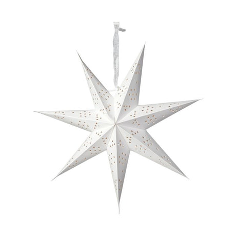 Hvid papirstjerne 40 cm i dia