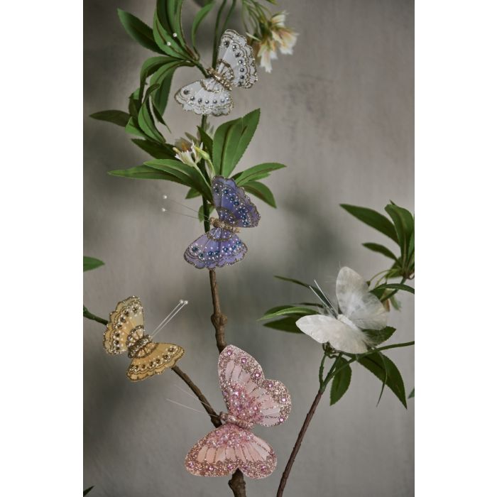 Sommerfugl med klips 13 cm